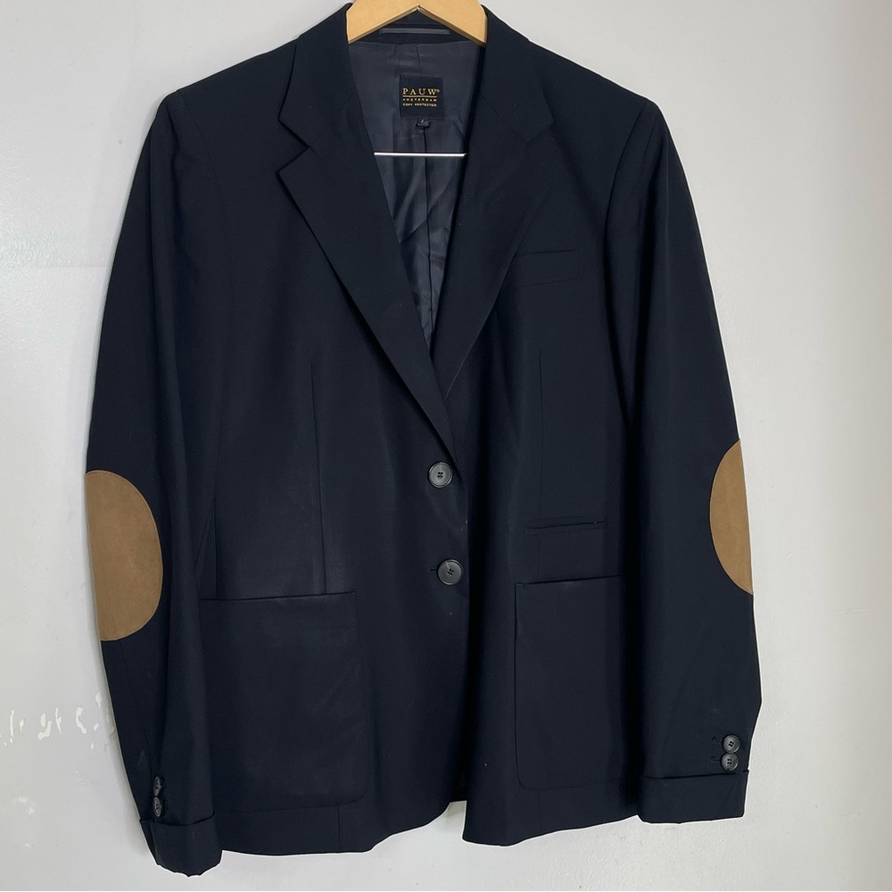 PAUW Amsterdam‎ Wool Elbow Patch Blazer Jacket Women’s Size 4